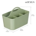 thumbnail image 3 of mDesign Plastic Shower Caddy Storage Organizer Basket with Handle - Olive Green, 3 of 7