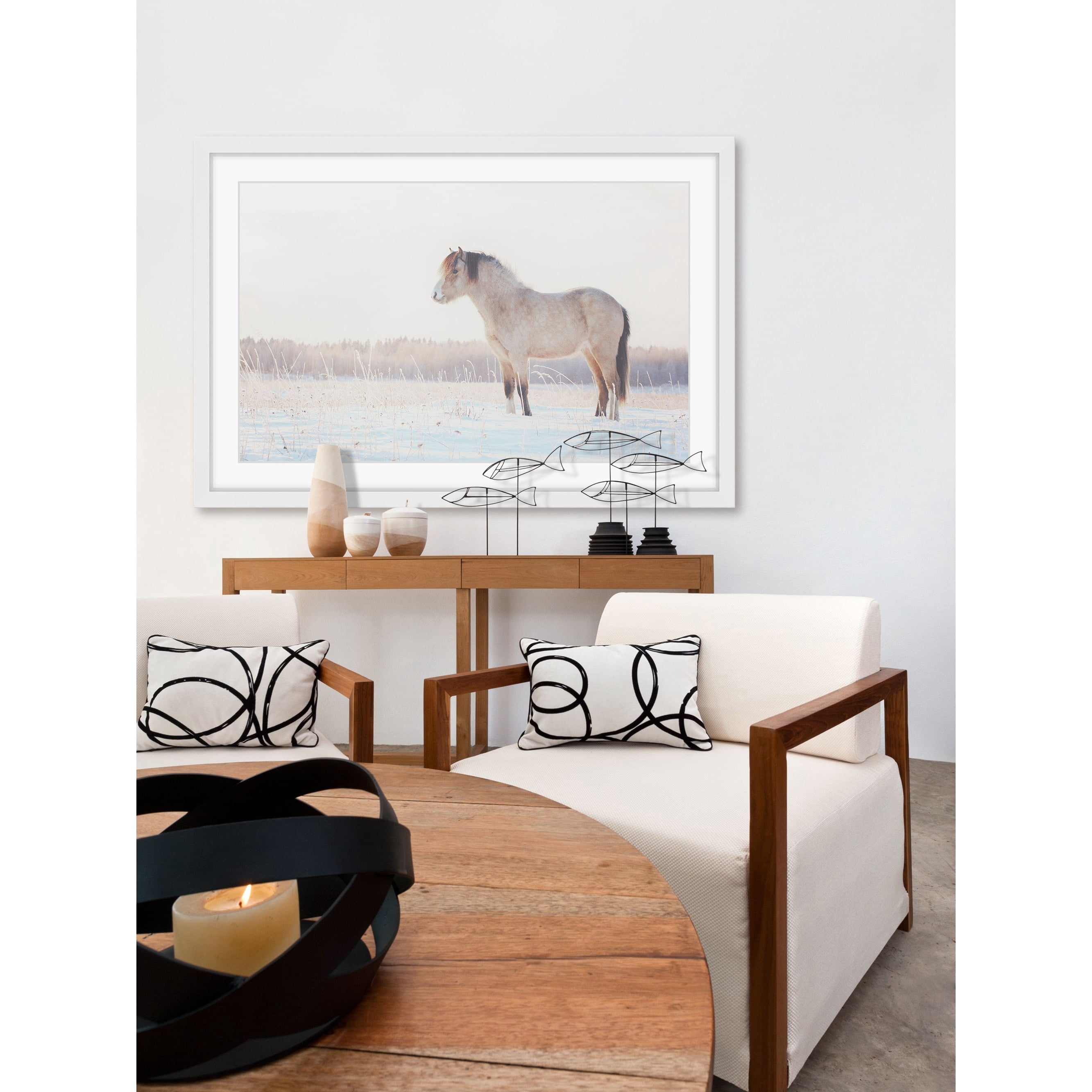 Marmont Hill "Horse Stands Still" Framed Painting Print