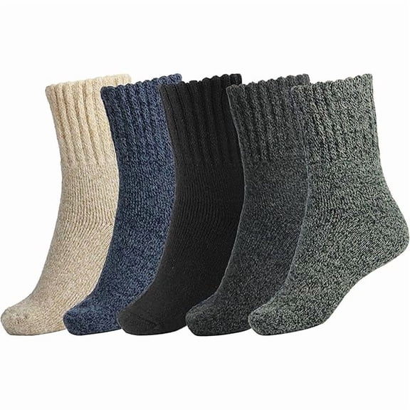 Fu997 Boot Socks for Women Winter Solid Thick Warm Socks Cozy Crew Socks Christmas Gift