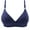 Dark Blue, variant on Cotton Bras For Women Wirefree No Underwire Comfort Bra Ultra Soft Sleepwear Everyday T-Shirt Bras 32-40B/C/D Adjustable Straps Nude Black