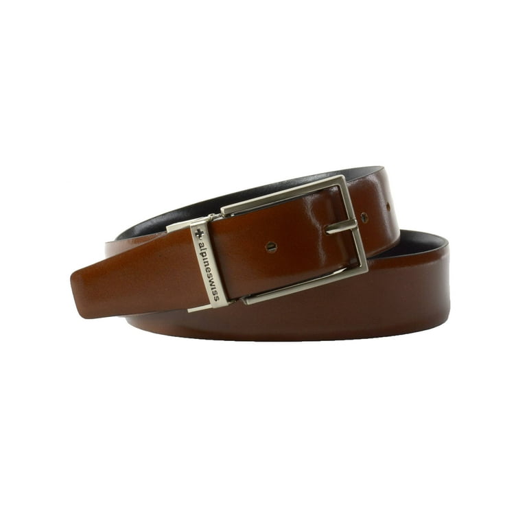 Alpine Swiss Men's Reversible Dress Belt