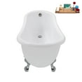 thumbnail image 6 of 53'' Streamline N487CH-CH Soaking Clawfoot Tub and Tray with External Drain, 6 of 11