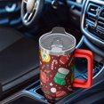 thumbnail image 4 of 40oz Merry Christmas Tumbler with Straw and Lid, Cute Red Snowflakes Stainless Steel Insulated Cup Gifts, 4 of 4