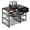 Walnut color, variant on Anti-Vibration 3-Tier 3D Printer Stand Table with Power Outlet and Drawer, Heavy-Duty Workstation Filament Storage Rack, Black/Vintage Finish