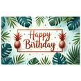thumbnail image 2 of Decorative Design Birthday Party Banner Tropical Theme Pineapple Leaf Decoration Happy Birthday Banner for Summer Party Celebration Indoor Decoration, 2 of 8
