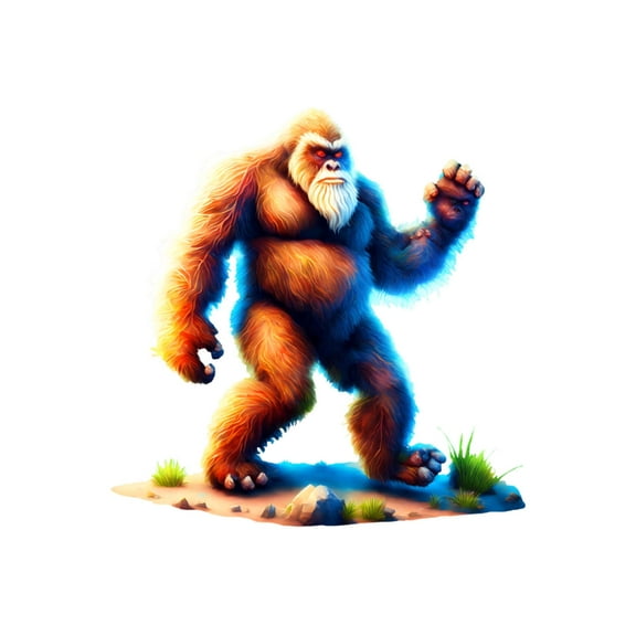 Whimsical Practicality's Sasquatch aka Bigfoot Edible Icing Image Cake Topper-8 inch Round or Larger