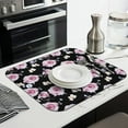 thumbnail image 3 of Microfibre Drying Mat for Kitchen Pioneer Dish Drying Drainer Mat Absorbent Colorful Floral Drying Mat Washing Up for Glass, Plate & Cup 16inch X 18inch, 3 of 7
