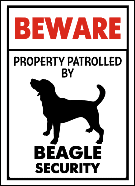 Classic Brown Premium Acrylic Sign Beware of Dog 18x12 CGSignLab 5-Pack 