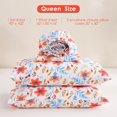 thumbnail image 2 of Floral Printed Sheet Set King Soft Microfiber Botanical Bed Sheets Extra Deep Pocket Pieces, 2 of 8