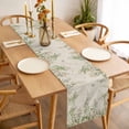 thumbnail image 3 of Table Runner 72 Inches Long for Kitchen Dining, Watercolor Floral Dresser Scarf Farmhouse, Dining Table Decorations for Wedding/Parties, Spring Leaves Flowers Botanical Beige 14 x 72 In, 3 of 8