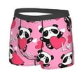 thumbnail image 2 of Disketp Panda Heart Valentine Pink Men'S Boxer Briefs,Soft And Breathable Cotton Underwear With Comfortflex Waistband, 2 of 9