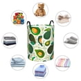thumbnail image 6 of Daiia Green Avocado Round Laundry Basket with Handles Thickened Waterproof Circular hamper,Dirty Clothes Storage Basket for Bedroom,Bathroom,College Dorm-Medium, 6 of 8