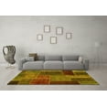 thumbnail image 3 of Ahgly Company Indoor Rectangle Patchwork Yellow Transitional Area Rugs, 2' x 4', 3 of 4