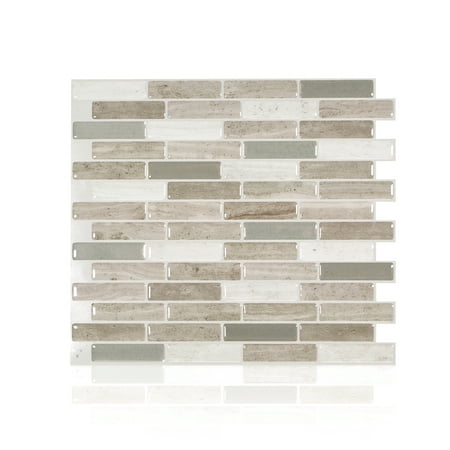 Smart Tiles 10.20 in x 9 in Peel and Stick Self-Adhesive Mosaic Backsplash Wall Tile - Milenza Vasto