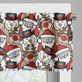 thumbnail image 5 of Ambesonne Christmas Valance & Curtain, Snowman Reindeer, 55"x24", Pale Brown White and Red, 5 of 6