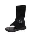 thumbnail image 7 of hengsof Children High Top Ankle Boots Summer Sandals Soft Sole Flip Flop Strappy Roman Shoes for Big Kids Girls Mid Calf Booties, 7 of 7