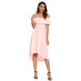 thumbnail image 7 of Womens Off The Shoulder High Low Summer Wedding Cocktail Party Dress, 7 of 7