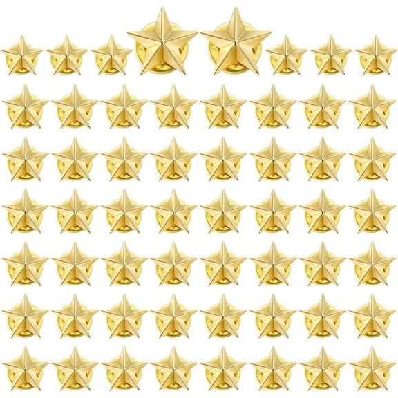 Lsupdaol 20 Pieces Star Badge Lapel Pins Memorial Day Star Pins for Backpacks Badge Military Award Labor Day 4th of July Brooches