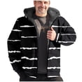 thumbnail image 2 of Winter Jackets for Men Hooded Thicken Print Long Sleeve Sherpa Coats Fuzzy Fleece Lined Full Zip Up Hoodie Jacket Outwear with Pockets, 2 of 7