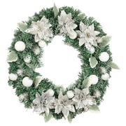 Large Front Door, Garland, Garland, Hanger, Christmas Accessories, Fireplace without light