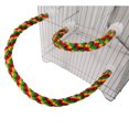 thumbnail image 4 of Cuerda para masticar pájaros, soporte de percha para pájaros de colores brillantes, algodón, 1 Uds., 4 of 5