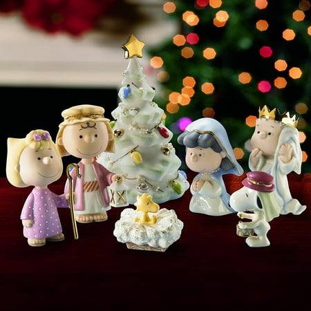 Lenox Peanuts The Christmas Pageant Nativity Scene Christmas Figurine Set of 7