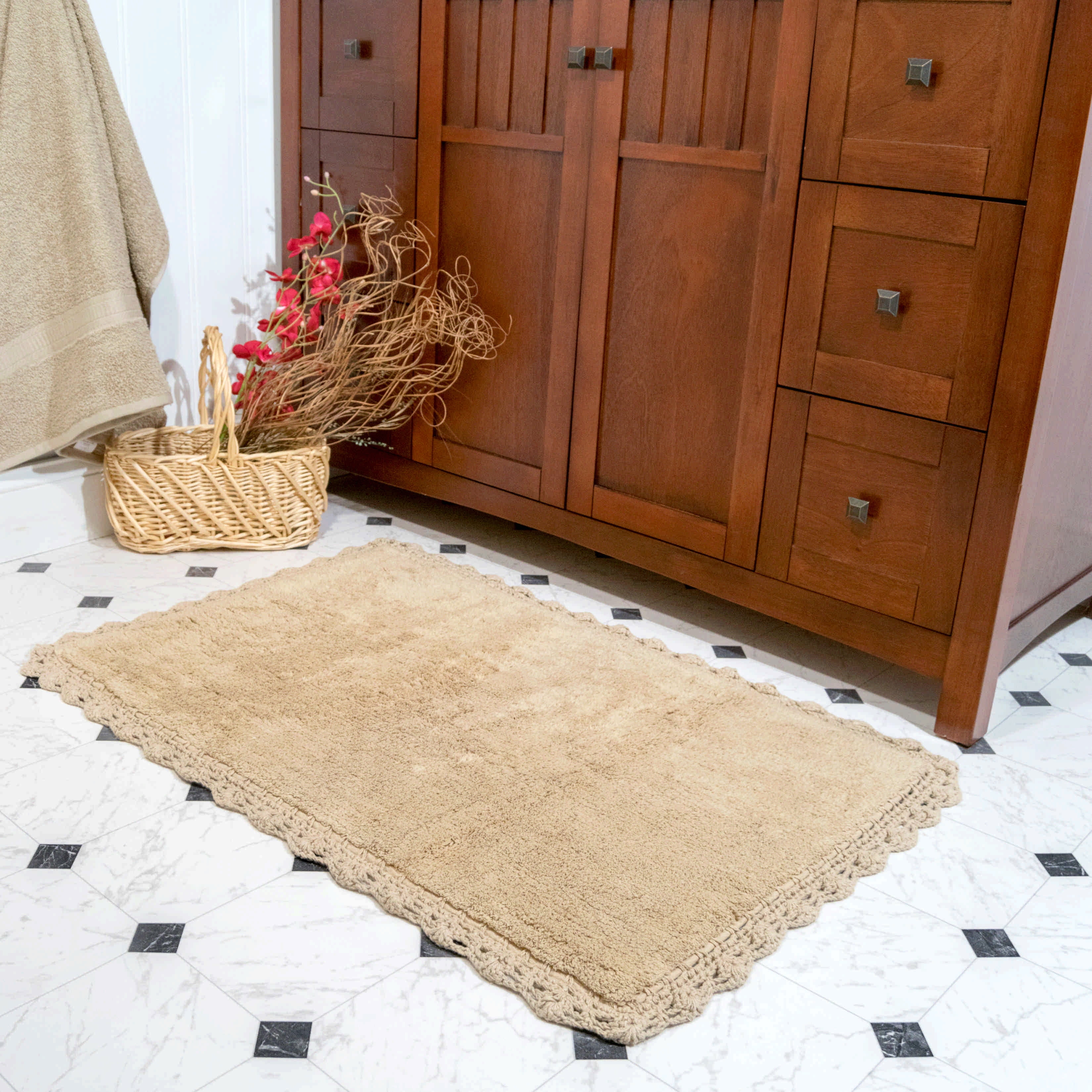 Photo 1 of Chesapeake Crochet Reversible 2-pc. Bath Rug Set