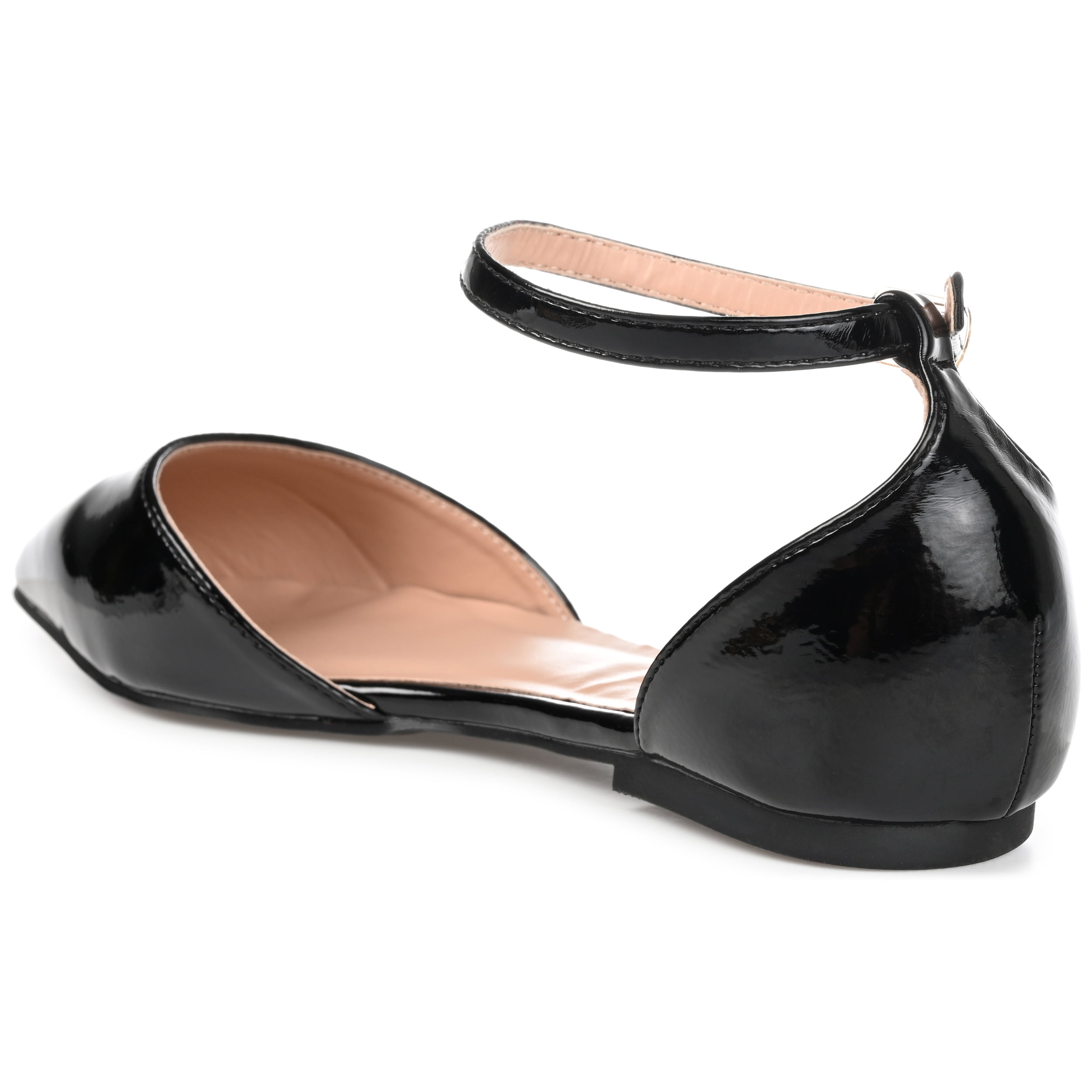 Journee Womens Reba Buckle Pointed Toe Ballet Flats, Widths Available
