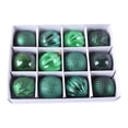 thumbnail image 1 of Fiudx Juego de 12 Bolas Navideñas con Purpurina Mate Brillante, Plástico Irrompible, Decoración para Árbol de Navidad, para Uso En Interiores y Exteriores, Multicolor, Bolas de 6 Cm., 1 of 1
