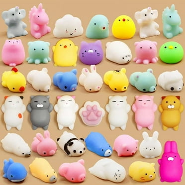 Mochi Squishy Toys, Mini Squishy Party Favors for kids Animal Squishies Stress Relief Toys Cat Panda Unicorn Squishy Squeeze Toys Kawaii Squishies Birthday Gifts for Boys & Girls Random（20 Pcs）