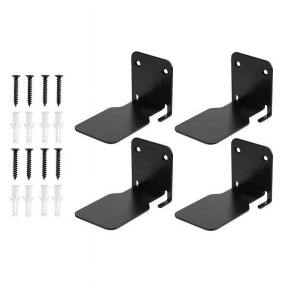 4PCS Invisible Floating Bookshelf Floating Book Organizer Wall Indoor Storage Accessories Suit Metal Shelves for Books,A