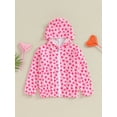 thumbnail image 2 of Wassery Big Girls Hoodie Jacket 3T 4T 5T 6T 7T 8T Little Girls Long Sleeve Floral Print  Zipper Coat Children Kids Girls Spring Fall Outwear, 2 of 9