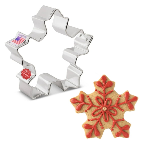 Ann Clark Festive Snowflake Cookie Cutter 3.25", Made in USA