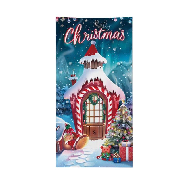 Decoraciones de Navidad Decoración de la Puerta de Navidad de 6.66x2.99 Pies Decoración de la Puerta de Regalo de Santa Claus