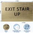 thumbnail image 2 of ADA CENTRAL SIGNS - 6" X4" Exit Stair Up Sign - ADA Compliant Tactile Graphics Grade 2 Braille Text | Fire Safety Emergency Exits, Stairwell Wall Signs for Malls, Offices, Schools, and Restaurants, 2 of 7