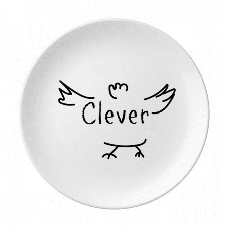 

Chiken Text Paper Art Deco Fashion Plate Decorative Porcelain Salver Tableware Dinner Dish