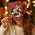thumbnail image 5 of GrmtClth Reindeer Christmas Baseball Cap Printed Trucker Hat Cute Holiday Costume Accessory Adjustable Red Dad Hat for Adults Festival Daily Wear, 5 of 8