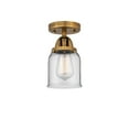thumbnail image 3 of Innovations Lighting 288-1C-BB-G52 Bell 5" Wide Semi-Flush Ceiling Fixture - Brass, 3 of 5