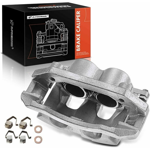 A-Premium Disc Brake Caliper Assembly with Bracket Replacement for Dodge Dakota Ram 1500 Mitsubishi Raider 2005-2009 Front Driver Side