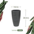 thumbnail image 5 of Ecobo 20.9-Inch Tall Eco-Friendly Round Pot Planter | Indoor/Outdoor Use, Durable, Versatile, and Lightweight | Contemporary All-Weather Design by Brazilian Artisans - Black, 5 of 6