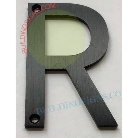 

Apartment number R Sign ( Black Aluminium 3 inch)-Floating Mount Apartment Number sign-The Mont Dom line -ref18722