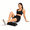 black, variant on Half Round Foam Roller 30 cm / 11.8 in, Solid EVA Foam Yoga Column, Semi Circle Balance Foam Roller for Pilates Yoga Stretching Exercise Home Gym Fitness
