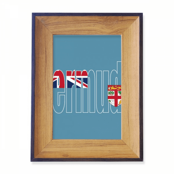 Bermuda Country Flag Name Photo Frame Exhibition Display Art Desktop Painting