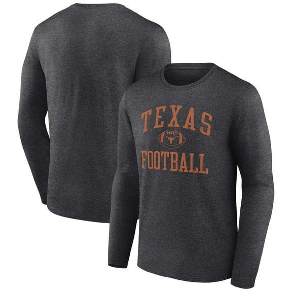 Men's Charcoal Texas Longhorns First Sprint Team Long Sleeve T-Shirt