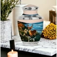 thumbnail image 6 of Deer Urn for Ashes Mom, Decorative Funeral Urn For Dad - Deer Theme Cremation & Memorial Sharing Urns for Ashes with Lid - 10inch, Large - 1Pcs, 6 of 6