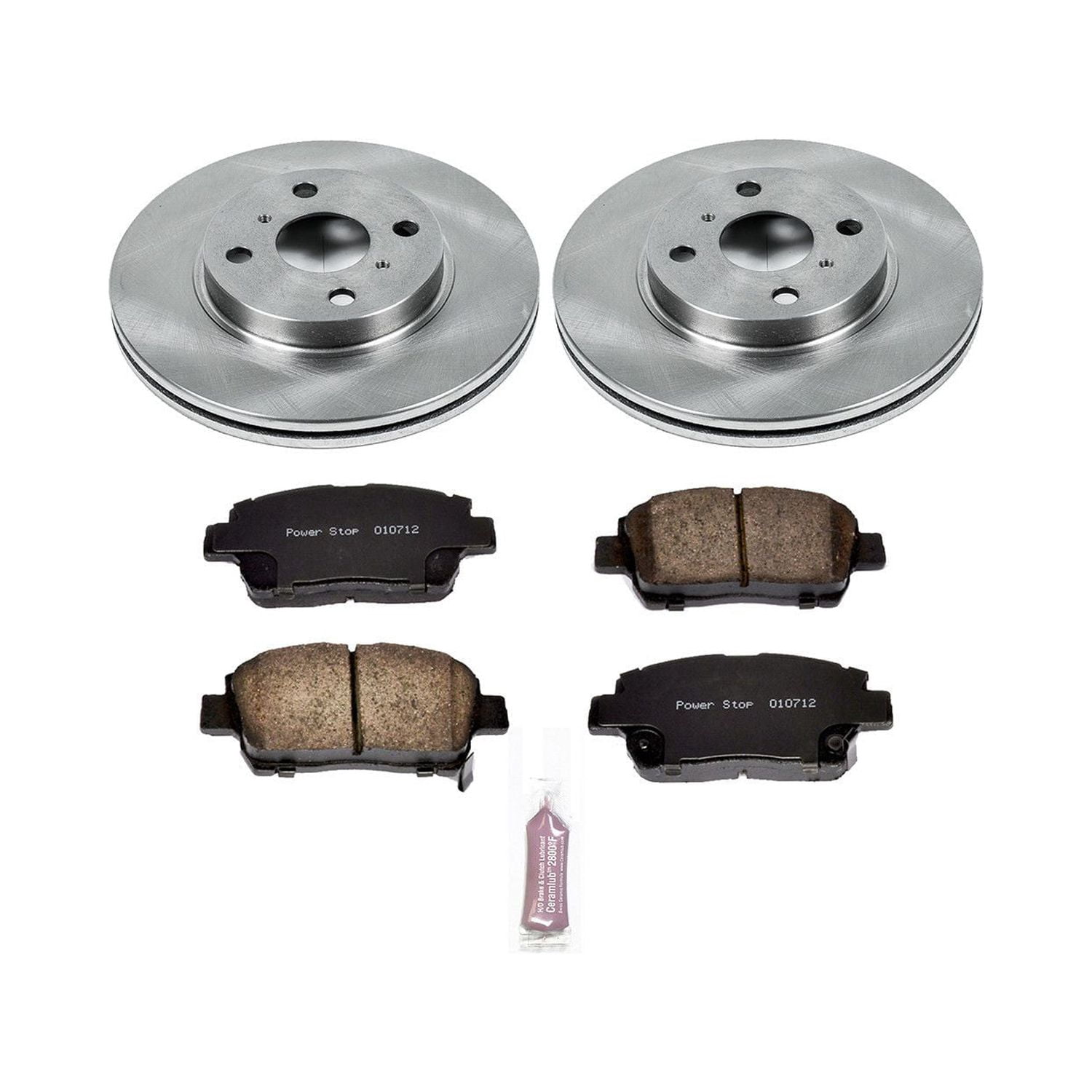 Power Stop Front Stock Replacement Brake Pad and Rotor Kit KOE109