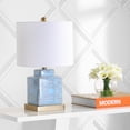thumbnail image 7 of JONATHAN Y Catherine 22" Modern Transitional Ceramic/Metal Square Ginger Jar LED Table Lamp, Blue/White, JYL3044A, 7 of 7