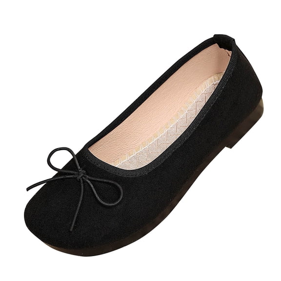 GERsome Women's Flats Shoes Closed Round Toe Comfort Slip On Ballet Dressy Flats Casual Walking Shoes, Black Size 7