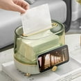 thumbnail image 3 of green Tissue Holder Luxury Paper Napkin Box, Living Room, High-end Creative Multifunctional Remote Control, Restaurant Napkin Paper Tissue Holder, 3 of 5
