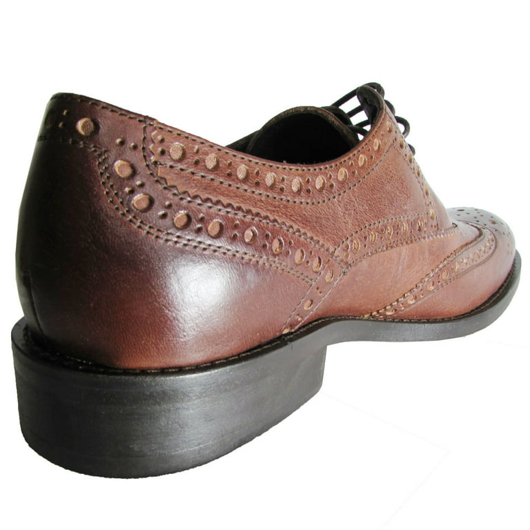 Kenneth Cole New York Mens Mind Tricks Wingtip Oxford Shoe, Brown